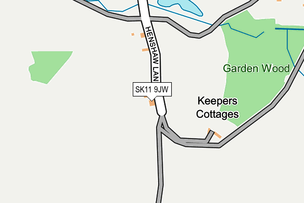 SK11 9JW map - OS OpenMap – Local (Ordnance Survey)
