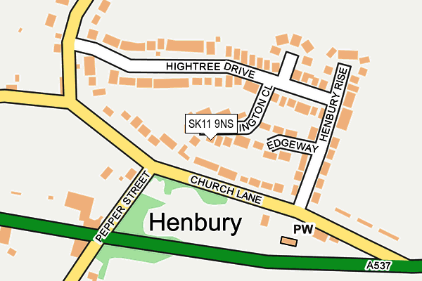 SK11 9NS map - OS OpenMap – Local (Ordnance Survey)