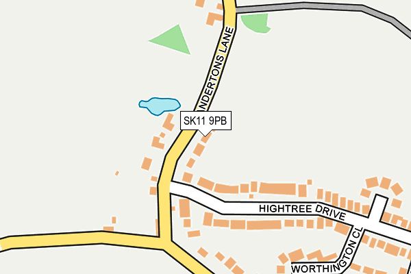 SK11 9PB map - OS OpenMap – Local (Ordnance Survey)