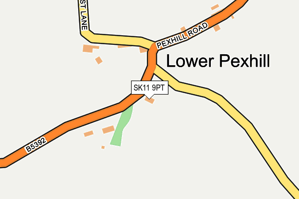 SK11 9PT map - OS OpenMap – Local (Ordnance Survey)