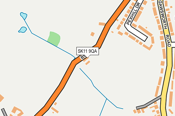 SK11 9QA map - OS OpenMap – Local (Ordnance Survey)