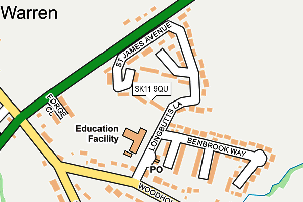 SK11 9QU map - OS OpenMap – Local (Ordnance Survey)