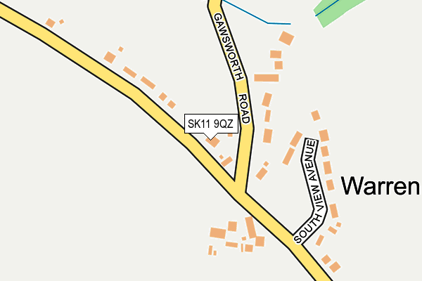 SK11 9QZ map - OS OpenMap – Local (Ordnance Survey)