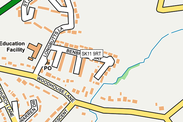SK11 9RT map - OS OpenMap – Local (Ordnance Survey)