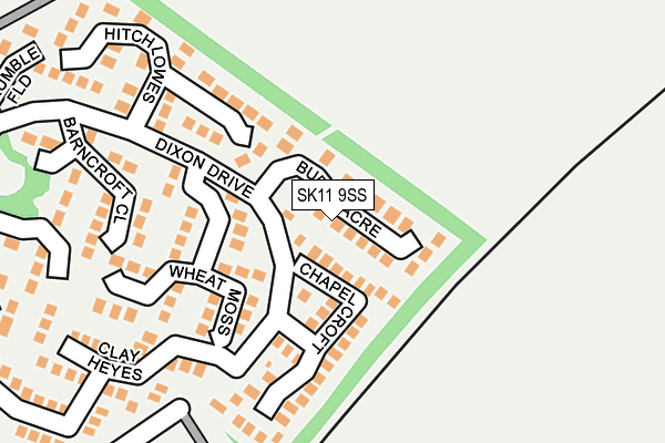 SK11 9SS map - OS OpenMap – Local (Ordnance Survey)