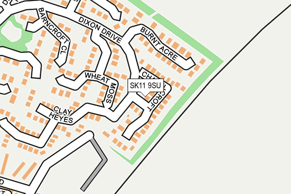 SK11 9SU map - OS OpenMap – Local (Ordnance Survey)