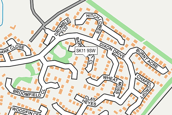 SK11 9SW map - OS OpenMap – Local (Ordnance Survey)