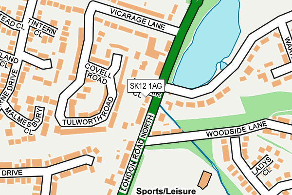 SK12 1AG map - OS OpenMap – Local (Ordnance Survey)