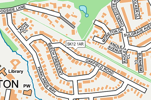 SK12 1AR map - OS OpenMap – Local (Ordnance Survey)