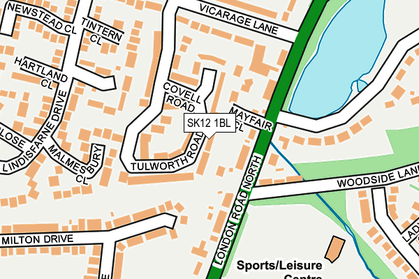 SK12 1BL map - OS OpenMap – Local (Ordnance Survey)