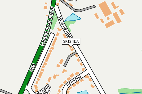 SK12 1DA map - OS OpenMap – Local (Ordnance Survey)