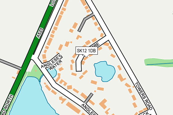 SK12 1DB map - OS OpenMap – Local (Ordnance Survey)