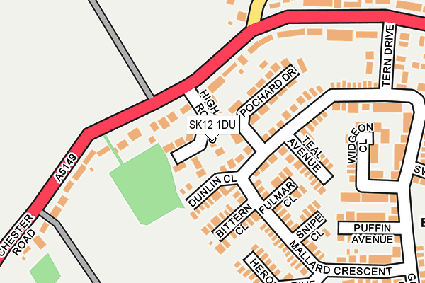SK12 1DU map - OS OpenMap – Local (Ordnance Survey)