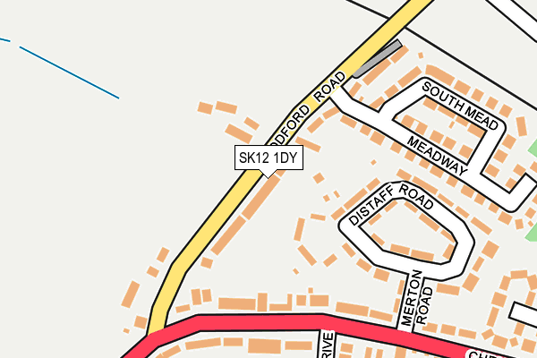 SK12 1DY map - OS OpenMap – Local (Ordnance Survey)