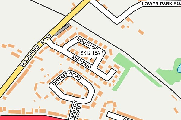 SK12 1EA map - OS OpenMap – Local (Ordnance Survey)