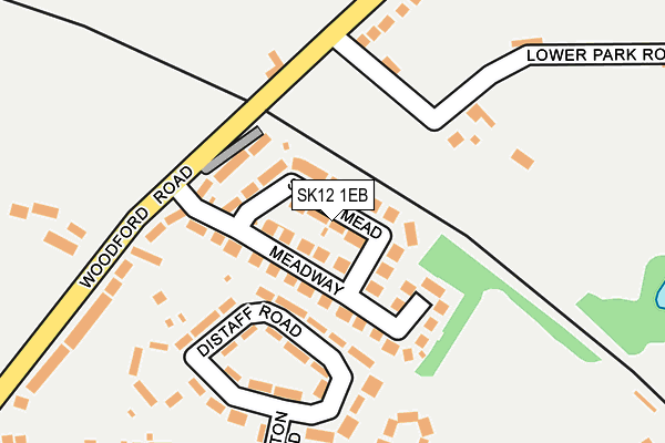 SK12 1EB map - OS OpenMap – Local (Ordnance Survey)