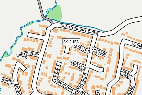SK12 1ES map - OS OpenMap – Local (Ordnance Survey)