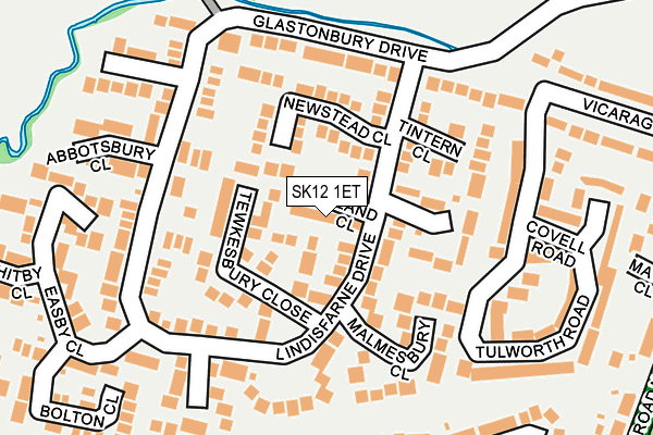 SK12 1ET map - OS OpenMap – Local (Ordnance Survey)