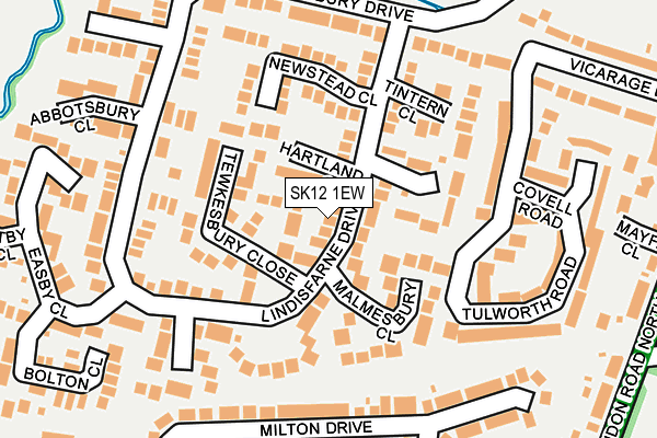 SK12 1EW map - OS OpenMap – Local (Ordnance Survey)