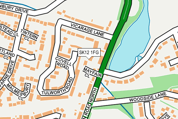 SK12 1FG map - OS OpenMap – Local (Ordnance Survey)