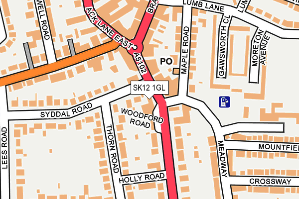 SK12 1GL map - OS OpenMap – Local (Ordnance Survey)