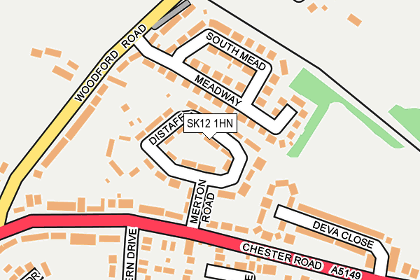 SK12 1HN map - OS OpenMap – Local (Ordnance Survey)