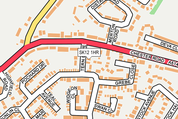 SK12 1HR map - OS OpenMap – Local (Ordnance Survey)