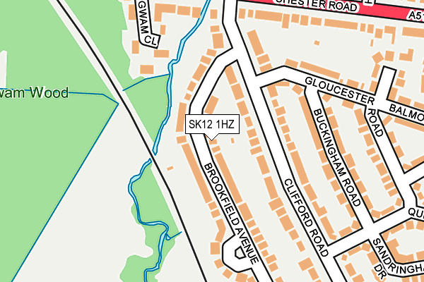 SK12 1HZ map - OS OpenMap – Local (Ordnance Survey)