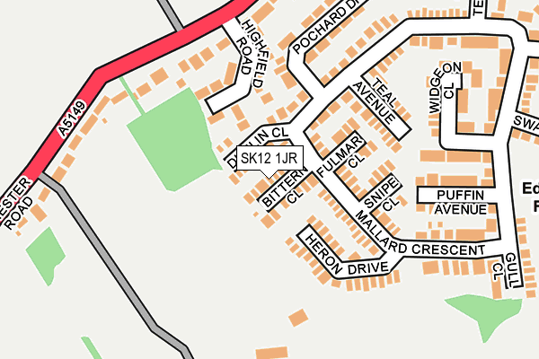 SK12 1JR map - OS OpenMap – Local (Ordnance Survey)