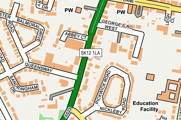 SK12 1LA map - OS OpenMap – Local (Ordnance Survey)