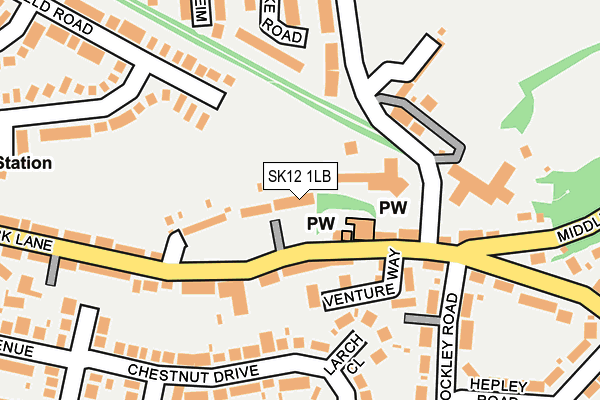 SK12 1LB map - OS OpenMap – Local (Ordnance Survey)
