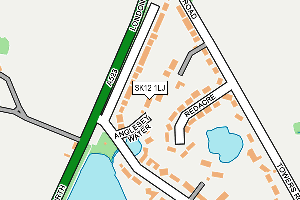 SK12 1LJ map - OS OpenMap – Local (Ordnance Survey)