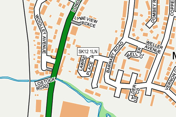 SK12 1LN map - OS OpenMap – Local (Ordnance Survey)