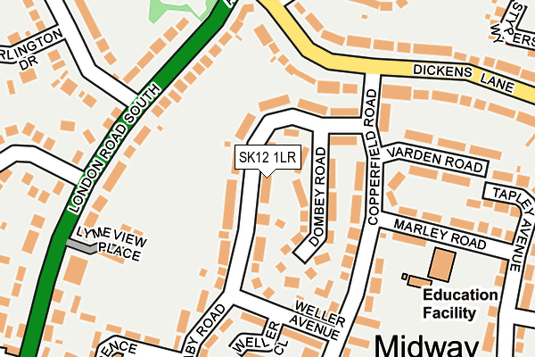SK12 1LR map - OS OpenMap – Local (Ordnance Survey)