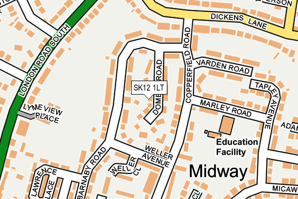 SK12 1LT map - OS OpenMap – Local (Ordnance Survey)