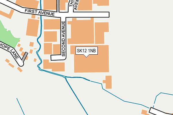 SK12 1NB map - OS OpenMap – Local (Ordnance Survey)