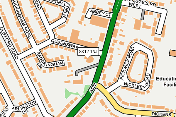 SK12 1NJ map - OS OpenMap – Local (Ordnance Survey)