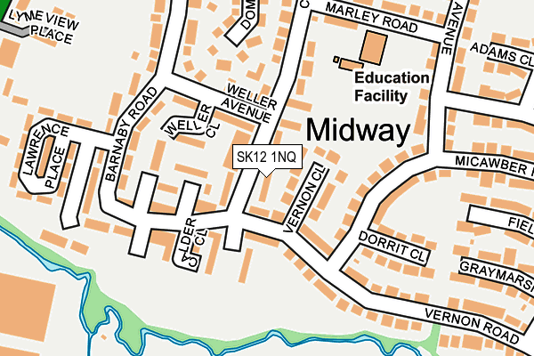 SK12 1NQ map - OS OpenMap – Local (Ordnance Survey)