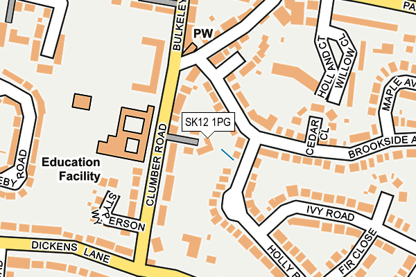 SK12 1PG map - OS OpenMap – Local (Ordnance Survey)