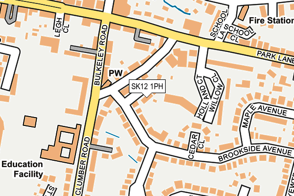 SK12 1PH map - OS OpenMap – Local (Ordnance Survey)