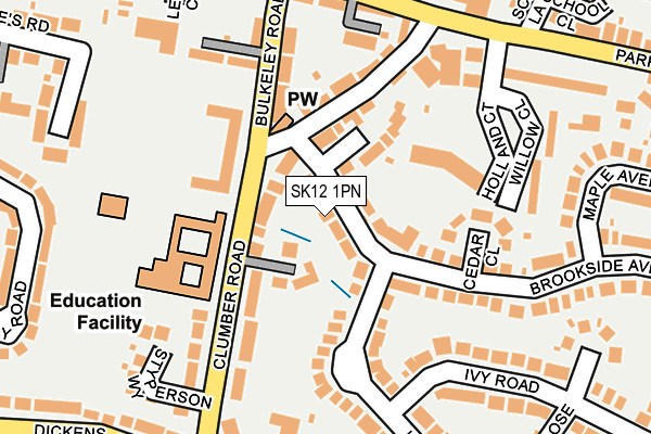 SK12 1PN map - OS OpenMap – Local (Ordnance Survey)