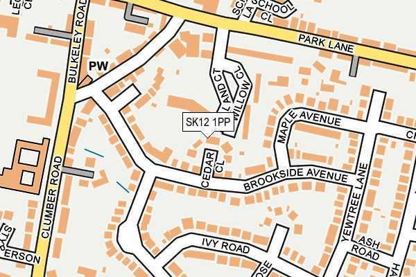 SK12 1PP map - OS OpenMap – Local (Ordnance Survey)