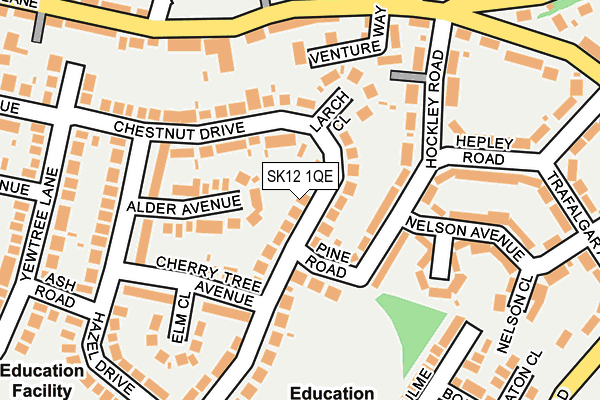SK12 1QE map - OS OpenMap – Local (Ordnance Survey)