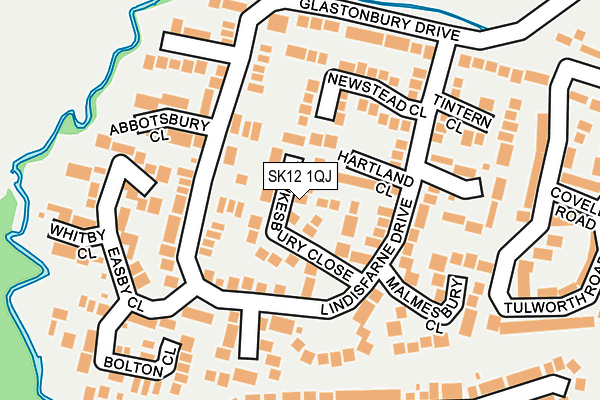 SK12 1QJ map - OS OpenMap – Local (Ordnance Survey)