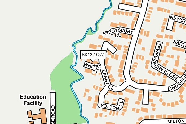 SK12 1QW map - OS OpenMap – Local (Ordnance Survey)