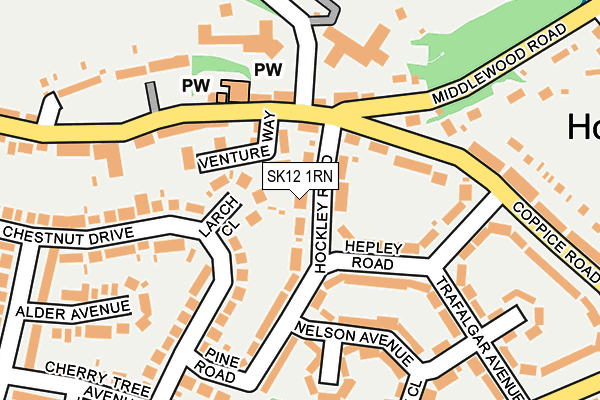 SK12 1RN map - OS OpenMap – Local (Ordnance Survey)