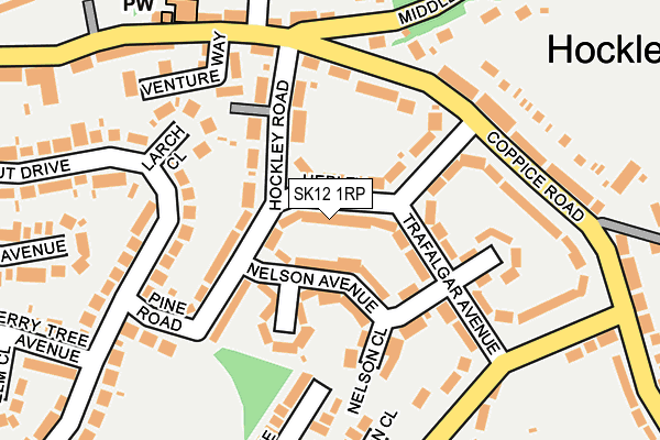 SK12 1RP map - OS OpenMap – Local (Ordnance Survey)