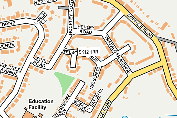 SK12 1RR map - OS OpenMap – Local (Ordnance Survey)