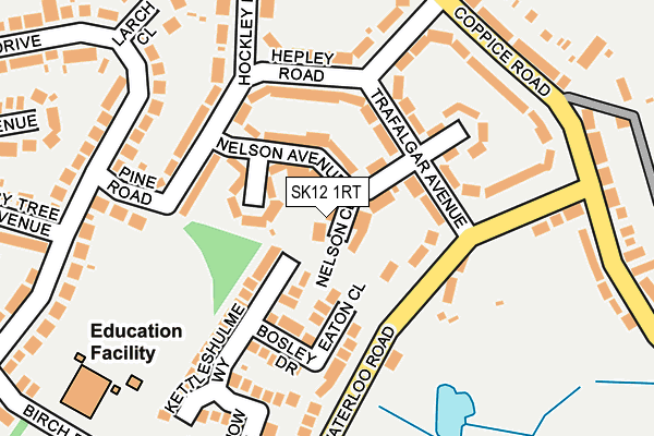 SK12 1RT map - OS OpenMap – Local (Ordnance Survey)