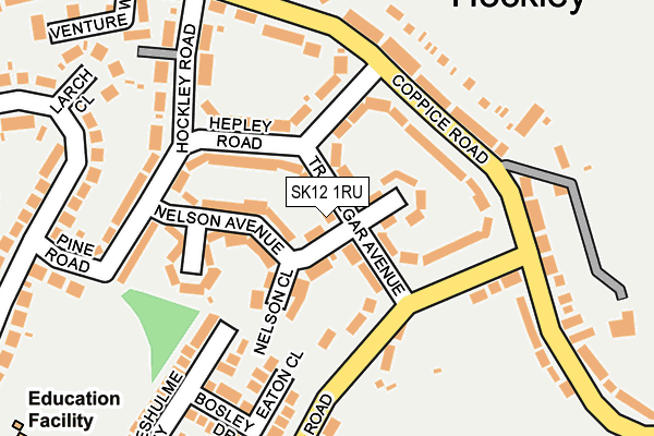 SK12 1RU map - OS OpenMap – Local (Ordnance Survey)